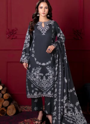 Embroidered - 3 Pc Linen Suit