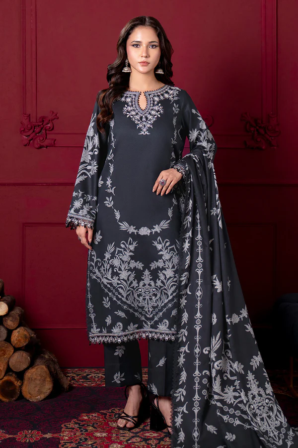 Embroidered - 3 Pc Linen Suit