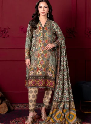 Printed - 3 Pc Linen Suit