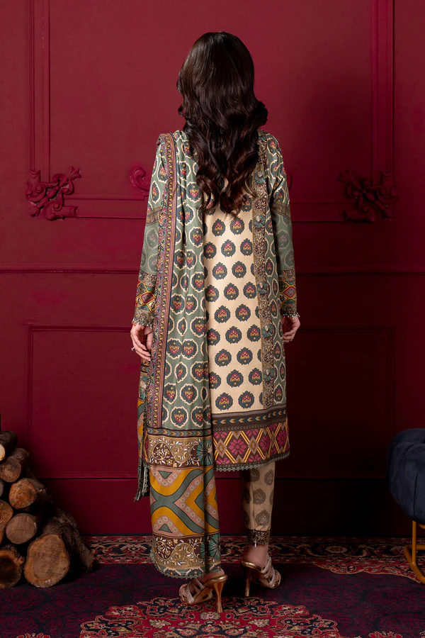 Printed - 3 Pc Linen Suit - Image 3