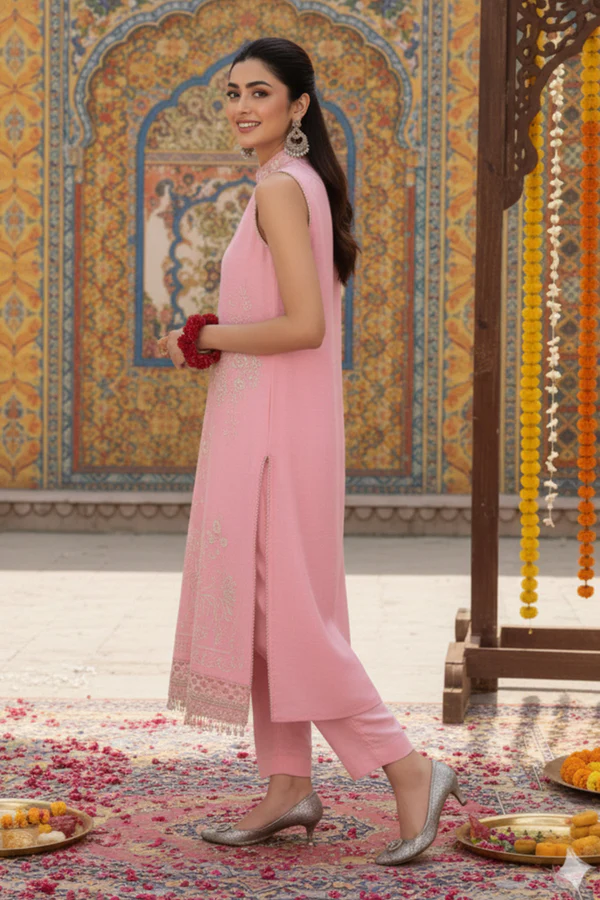 2PC Wedding Unstitched (Raw Silk) - Image 4