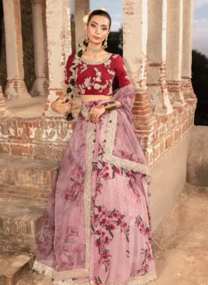 ABROO – 3PC RAWSILK, GRIP & ORGANZA WEDDING FESTIVE PRET